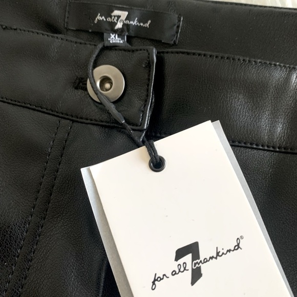 7 FOR ALL MANKIND Trouser Pleather Pant - Picture 3 of 9